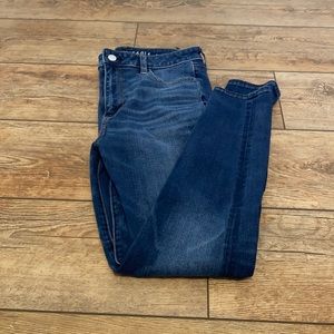 American Eagle Dark Wash Super Hi-Rise Jegging